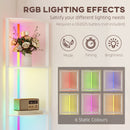HOMCOM RGB LED Floor Lamp with Shelves and Remote Control for Living Room