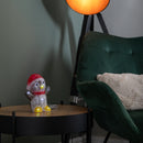 16cm Battery Operated Light Up Christmas Ice Penguin With 12 Cool White LEDs
