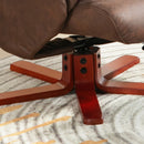 HOMCOM Recliner Chair With Footstool, Backrest Adjustable, Armchair - Black/Brown