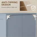 HOMCOM 110cm Kitchen Cupboard with 4 Arched Doors and 2 Adjustable Shelves