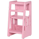 HOMCOM Kids Step Stool - Pink