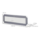 HOMCOM Children's Protective Bed-Side Guard - Grey