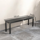 Outsunny Metal Garden Bench Loveseat With Wood-Effect Slatted Seat, Grey