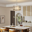 HOMCOM Flush Mount Ceiling Light, 3-Light Crystal Chandelier For Living Room