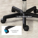 HOMCOM Adjustable Swivel Salon Chair Padded Seat Back 5 Wheels Brown