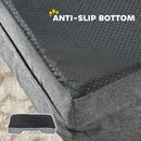 PawHut Dog Sofa Bed, Washable Pet Bed With Non-Slip Bottom, Grey