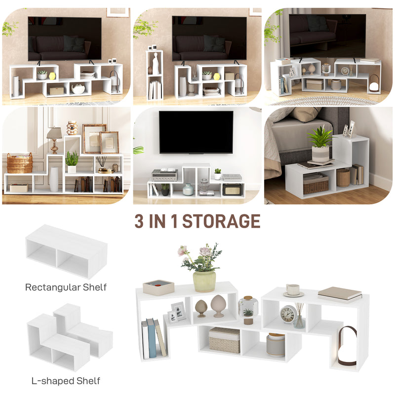 HOMCOM TV Unit for TVs up to 75 Inches, Free Combination TV Stand