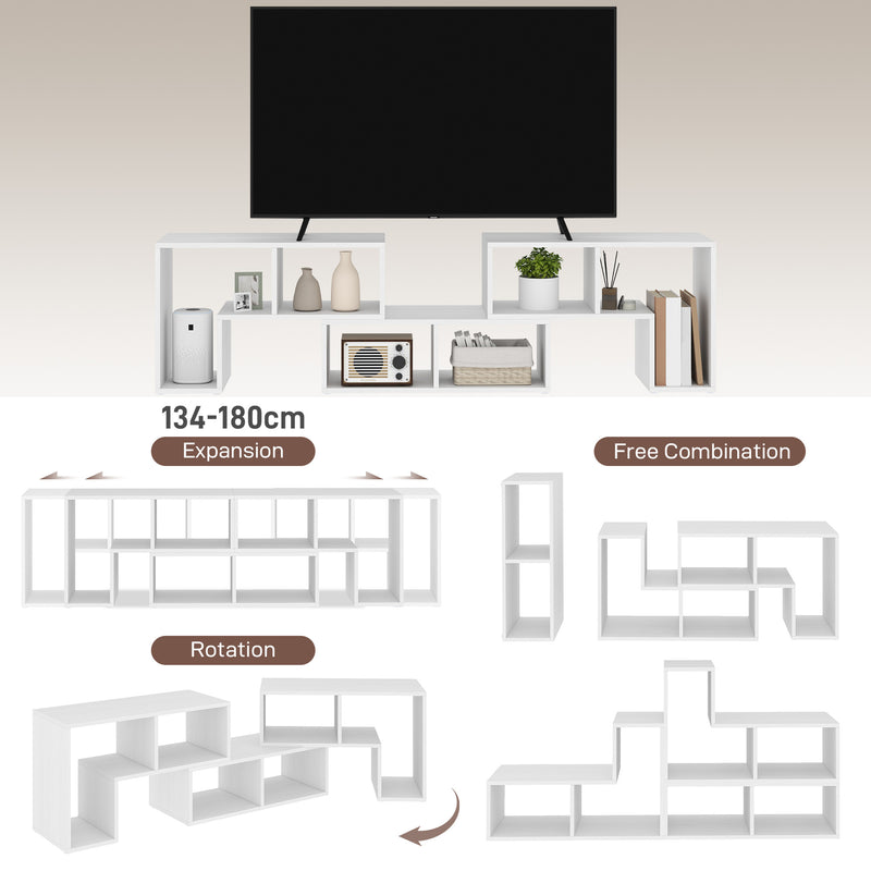 HOMCOM TV Unit for TVs up to 75 Inches, Free Combination TV Stand