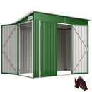 Outsunny Outdoor Storage Shed, 7.5 X 4.3ft Metal Garden Shed, Green