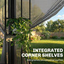 Outsunny 3 x 3.6 m Garden Gazebo with Shelves, UPF50+ Permanent Gazebo