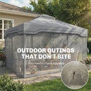 Outsunny 3 x 3.6 m Garden Gazebo with Shelves, UPF50+ Permanent Gazebo