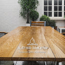 Outsunny 7 Piece Garden Dining Set with Table and 6 Stackable Chairs, Brown