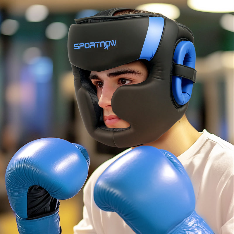 SPORTNOW Boxing Headguard w/ Adjustable Strap for Sparring Kickboxing