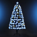 HOMCOM Fibre Optic Christmas Tree with Star Topper 5ft