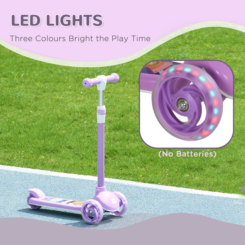AIYAPLAY Kids 3 Wheel Scooter For 2-6 Years Old W/ Adjustable Height