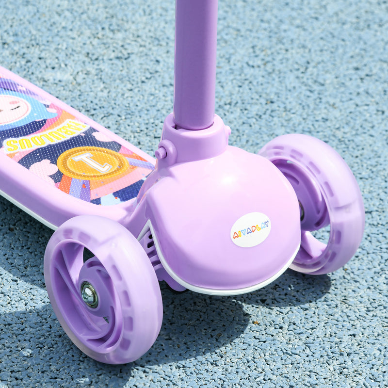 AIYAPLAY Kids 3 Wheel Scooter For 2-6 Years Old W/ Adjustable Height