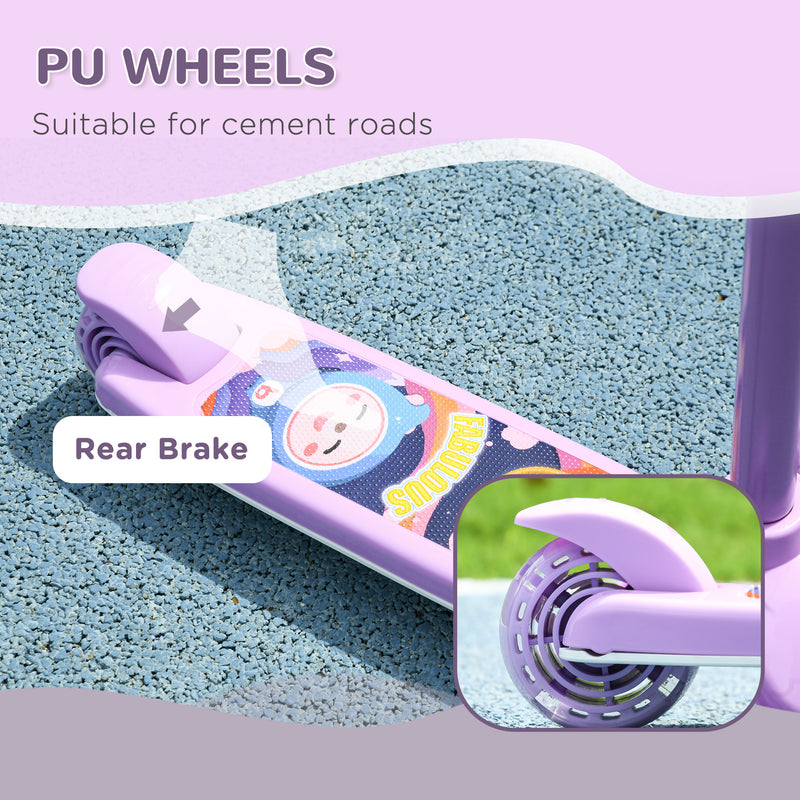 AIYAPLAY Kids 3 Wheel Scooter For 2-6 Years Old W/ Adjustable Height