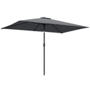 Outsunny Garden Parasol, Outdoor Umbrella With Tilt Function, Dark Grey