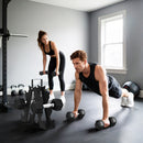 SPORTNOW 36KG Hex Dumbbell Set with Dumbbell Rack, Rubber Coated Weights