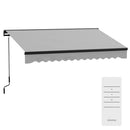 Outsunny 3 X 2m Electric Retractable Awning, Aluminium Frame - Grey