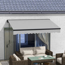 Outsunny 3 X 2m Electric Retractable Awning, Aluminium Frame - Grey