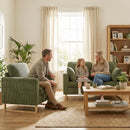 HOMCOM 2 Seater Sofa, Corduroy Sofa w/ Spring Cushions 2 Pillows, Dark Green