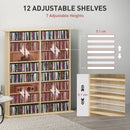 HOMCOM CD Storage Unit DVD Tower Blu-ray Storage Shelf For Office