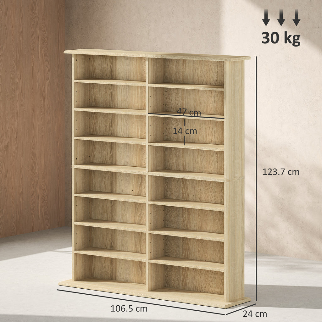 HOMCOM CD Storage Unit DVD Tower Blu-ray Storage Shelf For Office