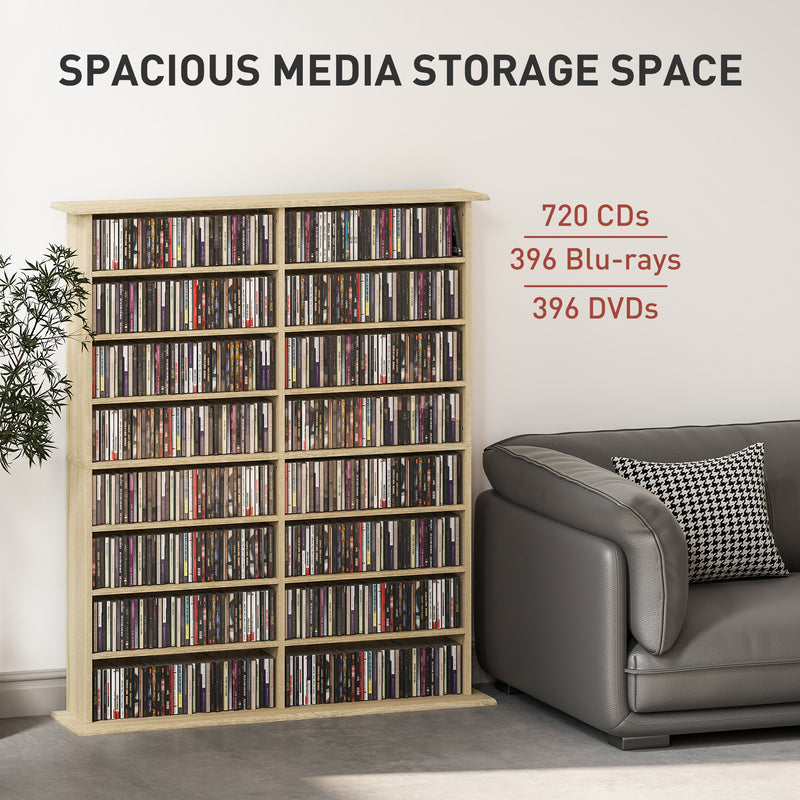 HOMCOM CD Storage Unit DVD Tower Blu-ray Storage Shelf For Office