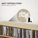 HOMCOM CD Storage Unit DVD Tower Blu-ray Storage Shelf For Office