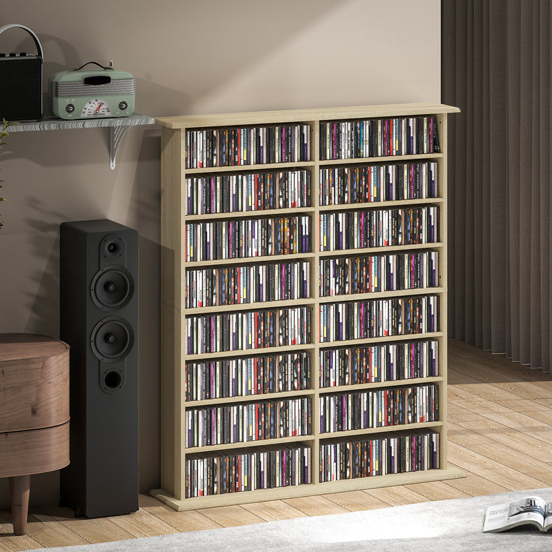 HOMCOM CD Storage Unit DVD Tower Blu-ray Storage Shelf For Office
