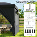 Outsunny 3 X 6 M Pop Up Gazebo, UPF50+ Wedding Party Tent Marquee, Black