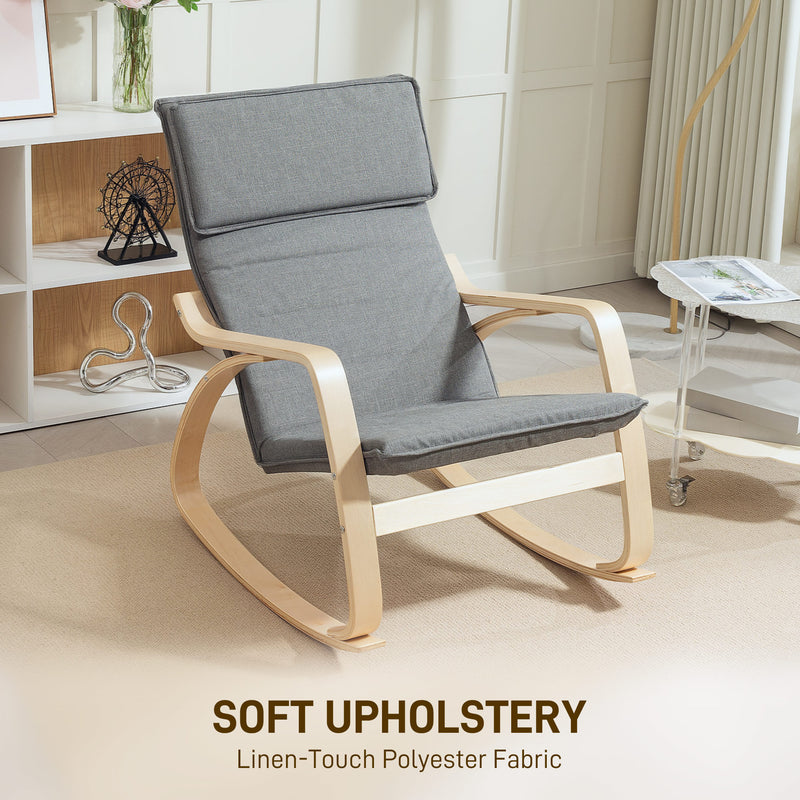 HOMCOM Comfortable Relax Rocking Chair With High Back