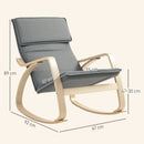 HOMCOM Comfortable Relax Rocking Chair With High Back