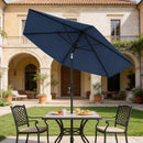 Outsunny 2.6M Garden Parasol Umbrella with Aluminium Pole, Tilt, Navy Blue