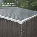 Outsunny Outdoor Storage Shed, 7.5 X 4.3ft Metal Garden Shed, Light Grey