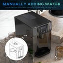 HOMCOM Ice Maker Machine And Water Dispenser No Plumbing Required Black