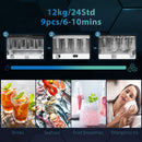 HOMCOM Ice Maker Machine And Water Dispenser No Plumbing Required Black