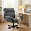HOMCOM Accent Chair With 360 Swivel Dark Grey