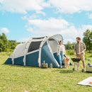 Outsunny Inflatable Camping Tent W/ Air Pump, 2-3 Person Blow Up Tent Green