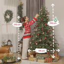 HOMCOM Christmas Tree, Full Spruce Xmas Tree, Easy Assembly