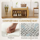 HOMCOM Shoe Bench Cushioned Seat 100 cm Natural Cream