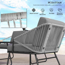 Outsunny 4 Piece Rattan Garden Furniture Set With Cushions, Natural