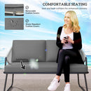 Outsunny 4 Piece Rattan Garden Furniture Set With Cushions, Natural