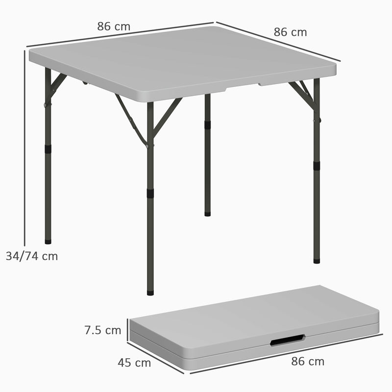 Outsunny 3ft Folding Camping Table With 2 Adjustable Height,