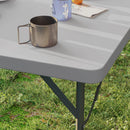 Outsunny 3ft Folding Camping Table With 2 Adjustable Height,