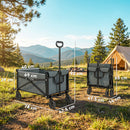Outsunny 81L Festival Trolley On Wheels, Garden Folding Trolley Cart, Grey