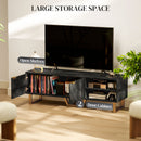 HOMCOM TV Unit, TV Stand Cabinet with Shelves and Storage Cupboard