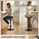 HOMCOM Set of 2 Breakfast Barstools, PU Leather Swivel Bar Stools, Oak