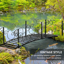 Outsunny 184cm Metal Arch Garden Garden Bridge, Black